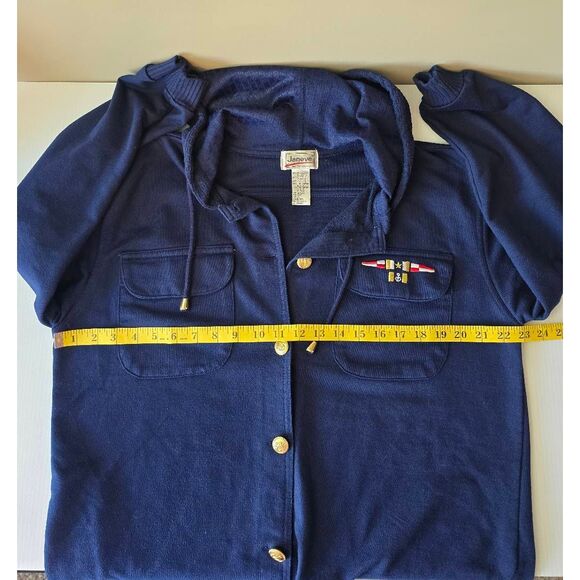 Janeve Shacket Navy Sz L Military theme - Picture 6 of 6